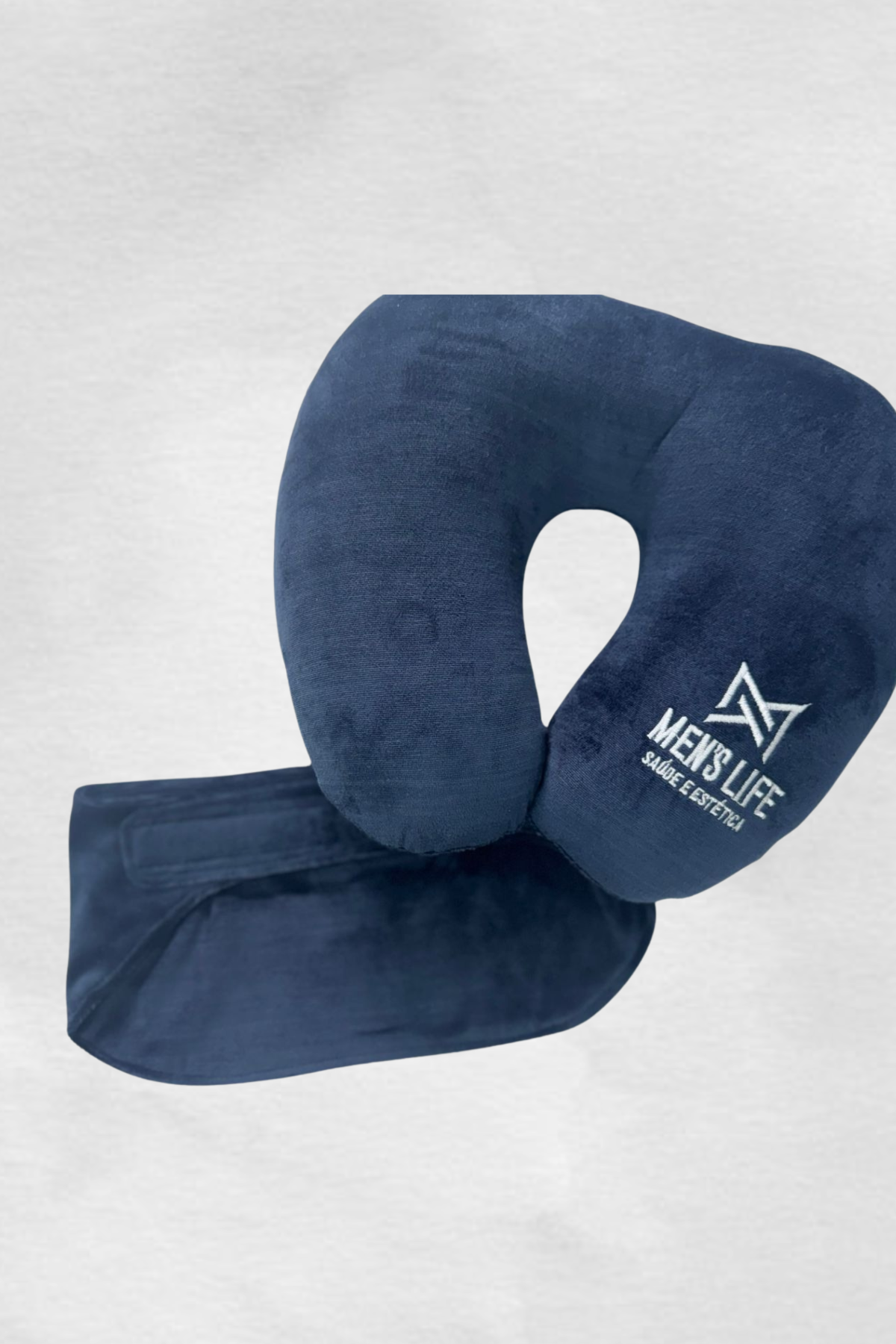 Kit Faixa Pós Transplante Capilar e Travesseiro de Pescoço Personalizado Marinho