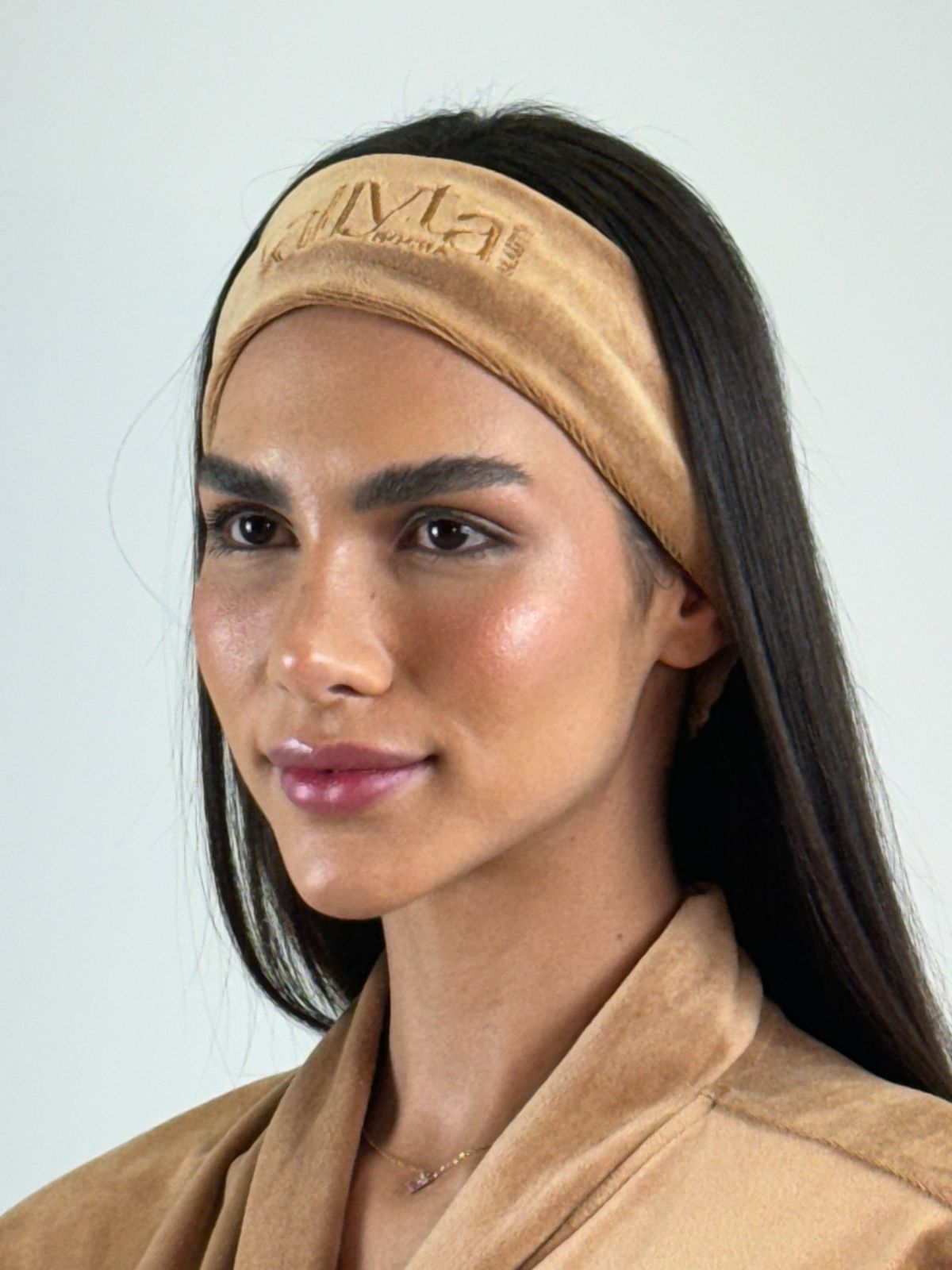 Faixa Capilar Elástico Plush Elegance Personalizada em Bordado