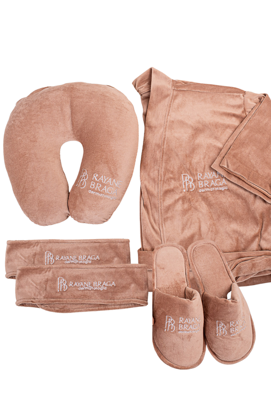 Kit Atendimento Plush Elegance Marrom 8 Itens