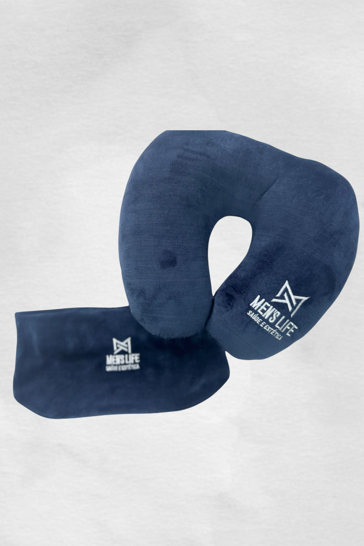 Kit Faixa Pós Transplante Capilar e Travesseiro de Pescoço Personalizado Marinho