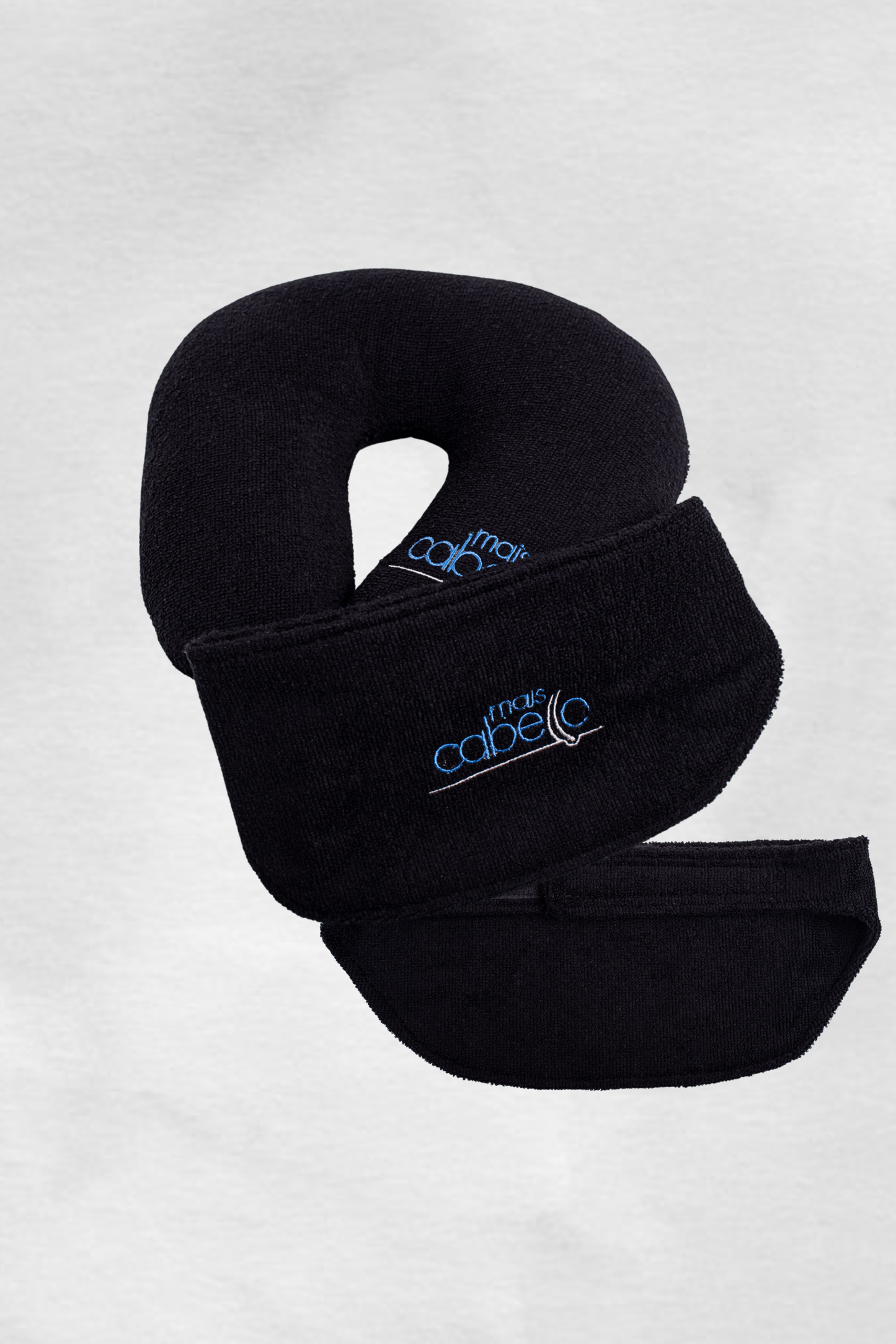 Kit Faixa Pós Transplante Capilar e Travesseiro Pescoço Personalizado Preto