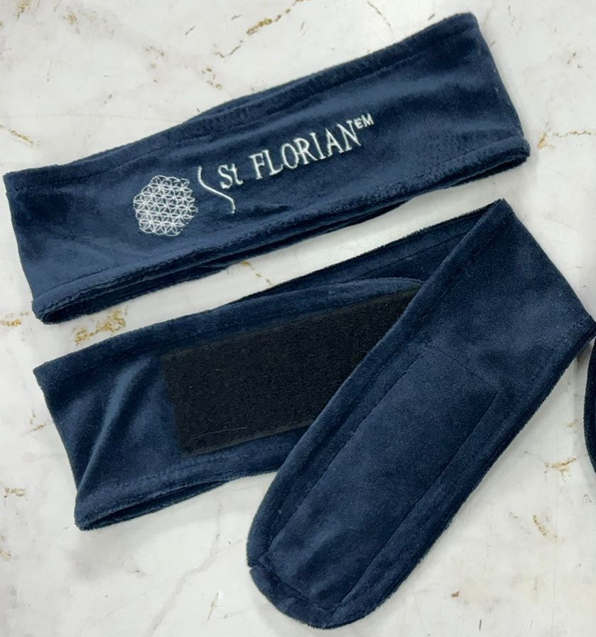 Faixa Capilar Velcro Plush Elegance Personalizada em Bordado